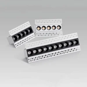 Anti-Glare Linear Downlight Hallway Long Strip Grille Ceiling Recessed LED Adjustable Downlight
