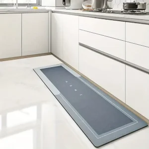 Anti-Slip Cushioned Rubber Kitchen Floor Mat Washable Diatomite