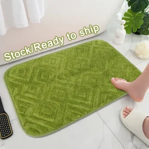 Anti Slip Entryway Floor Mat Microfiber Coral Fleece Indoor Outdoor Water Absorbent Doormat
