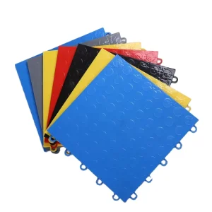 Anti-Slip Interlocking PP and PVC Plastic Garage Floor Tiles for Car Detailing Shops, Workshops, and Warehouses