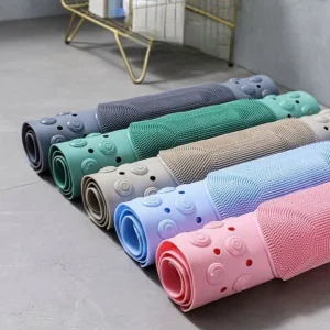 Anti-Slip Massage Bathroom Floor Mat with Suction Cups, Waterproof and Dirt-Resistant