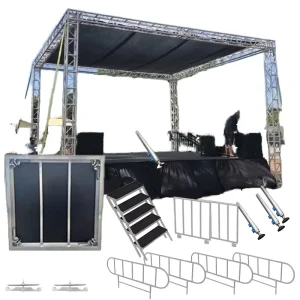 Anti-Slip Outdoor Mobile Event Stage Podium Concert Wedding Lighting Equipment Aluminum Stage Truss Frame