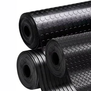 Anti Slip Round Dot Coin Rubber Flooring Mats 3-8mm Thick 3-8MPa Tensile Strength