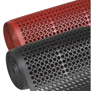 Anti-Slip Waterproof Rubber Floor Mat with Drain Hole for Dining Room and Kitchen