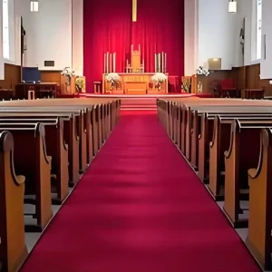Anti-Slip Woven Polyester Wedding Aisle Runner Outdoor Plain Event VIP Entrance Exhibition Church Carpet