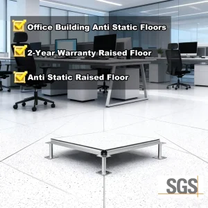 Anti Static Raised Floors HPL1.2mm Total Solution For Projects Office Building Online Technical Support Warranty 2 Years