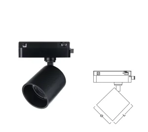 Anti glare LED Track Light 10W 20W 30W Cylinder shaped Ceiling Spotlight for Art Gallery & Museum
