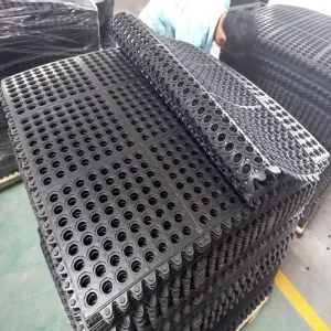 Anti-slip Hollow Splicing Rubber Drainage Mat for Kitchen and Hotel Kitchen