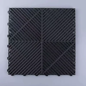 Anti slip PP Interlocking Plastic Garage Floor Tiles Ventilated and Removaar Wash Mats 400x400x20mm