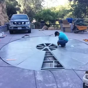 Any-Diameter Antique Car Vehicle Parking Turntable Platform