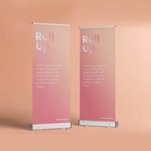 Aozhan Standard 80 X 200 Aluminum Retractable Roll up Pop up Banner Advertising Display Stand