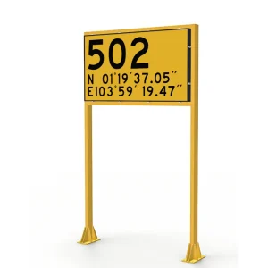 Apron Stand Identification Sign LED Light Strip IP65 Weatherproof Customizable Size Color Hot Dip Galvanized Steel Pole