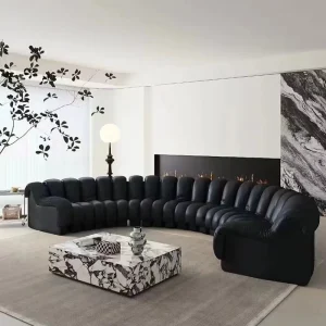 Arc-Shaped Multi-Person Combination Sofa for KTV, Club, and Hotel