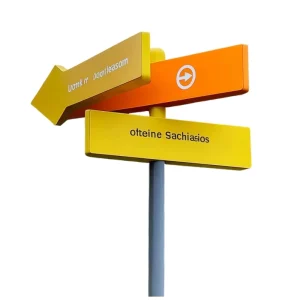 Arrow Signpost Road Marker Social Media Check-ins Vertical Blade-Style Directional Sign Scenic-Area Signage