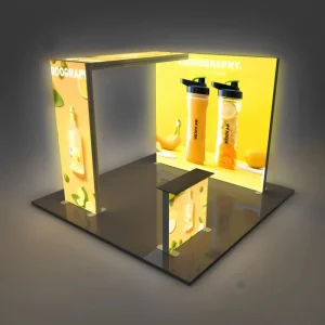 Assembly Foldable Portable Lightweight SEG LED Backlit Pop Exhibit Stand Display Wall Customizable Companies Hospitals Mall Park