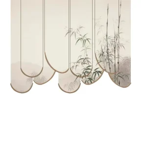Automatic Lifting Partition Curtain with Metal Frame for Hotel, Chinese Restaurant, and Tea Room
