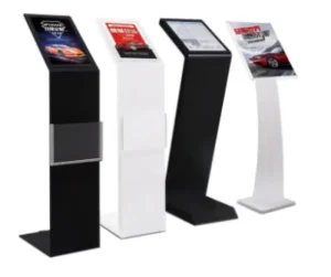 Automobile Showroom Information Sign Holder and Brochure Display Rack for Vehicle Showrooms