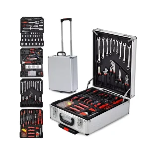 Automotive Repair Toolbox Wrench Socket Wrench Mechanical Manual Tool Bag Bicycle and Car Repair Aluminum Carrying case