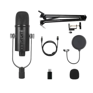 BM-86 DSP Noise-Canceling Microphone with Arm Stand, USB, and Android Compatibility