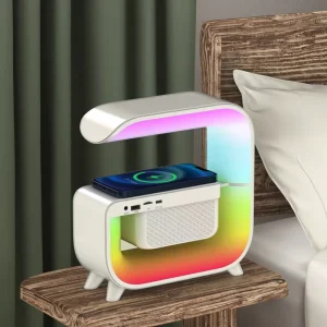 BT G3 Mini Speaker Night Light Multi Functional Alarm Clock LED Wireless Charger Speaker