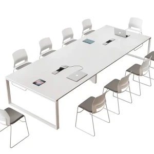 Bamboo Mobile Meeting Table and Chair Set for Small Meeting Rooms