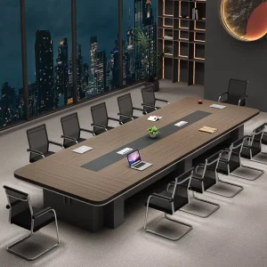 Bamboo Office Conference Table with Cable Box