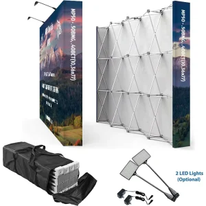 Banner Display Backdrop Stand Pop up Banner Media Backdrop Print Logo Wall Banner Expandable Telescopic Stand