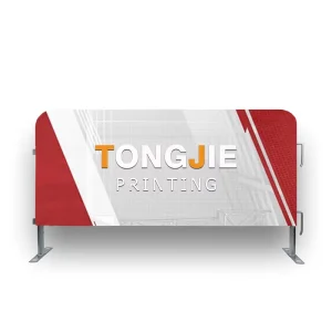 Barricade Barrier Jacket Stretch Fabric Barrier Cover Sports Event Fence Crowd Control Polyester Rain Durable Easy Install
