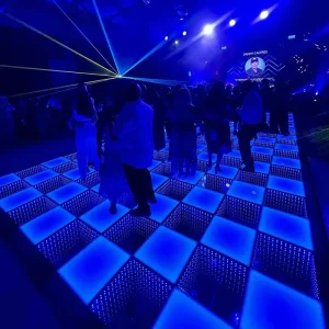 Battery-Powered Rechargeable 3D Infinity Mirror LED Floor Panel for Discos, Bars and Parties