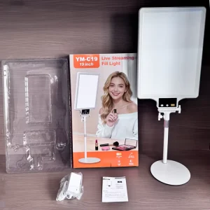 Beauty Live Streaming Fill Light 2500-9900K 3-Color Temperature Stepless Adjustment Soft Fill Light with Screen for Photography
