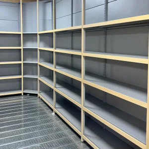 Best Quality Multi-Tier Side Shelves Adjustable Height Grocery Store Shelving Wood Grain Metal Display Rack