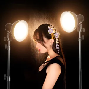 Bi-Color Remote LED Bulb Fill Light Set with 75cm Stand for Photography, Video and Live Streaming