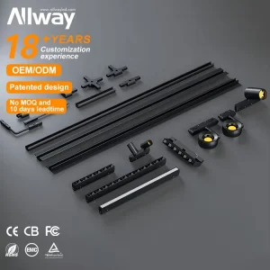Black 2 Line Magnetic LED Track Light 3W 4W 5W 8W Indoor