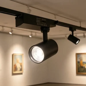 Black Aluminum 15W COB LED Track Spotlight for Home and Office