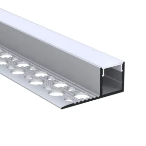 Black Aluminum Drywall Corner Stair Profile LED Floor Recessed Diffuser Profile