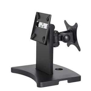 Black Aluminum Touch Screen Monitor Bracket 45° Tilt 8kg Load Adjustable Dual POS Displays Payment System Durable Stand
