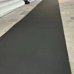 Black Disposable Polyester Needle Punched Non-Woven Exhibition Carpet, Custom Size