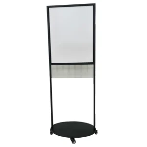 Black Metal Frame Outdoor Floor Sign and Poster Display Rack