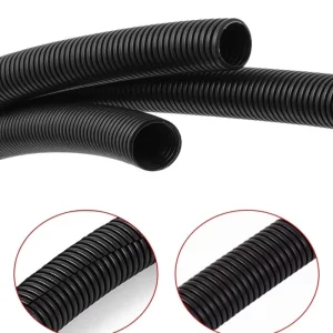 Black PVC Flame Retardant Corrugated Conduit Electrical Wiring Flexible Hose Insulated Sun Resistant Cable Conduit AD16 50