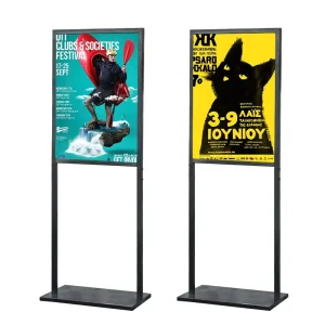 Black Picture Frame Poster Display Floor Stand