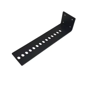Black Powder-Coated Aluminum Speaker Wall Mount Bracket, Sheet Metal Stamping Punching Bending