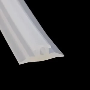 Black Silicone Anti-Collision Sealing Strip, 15 x 15 x 35 mm, High-Temperature Rubber