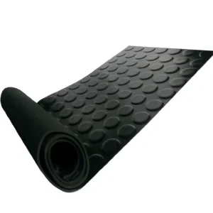 Black Water Resistance Anti Slip Garage Coin Rubber Sheet Flooring Mat