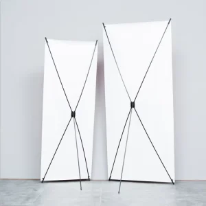 Black X Stand Display 80*180cm Fiberglass Pole Custom Printing X Banner Stand