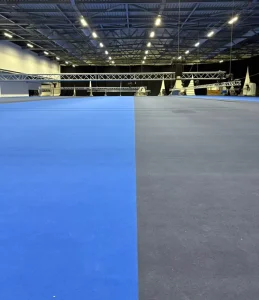 Blue Needle Punch Disposable Plain Exhibition Carpet for Exhibition Events and Wedding Venues from Chinese Factories