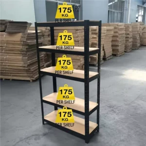 Boltless Storage Racking Garage Shelving with MDF Board Anti-Slip Shelf