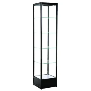 Brass and Glass Jewelry Display Cabinet