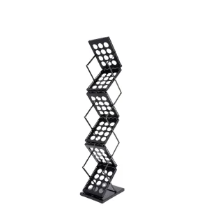 Brochure Display Magazine Literature Stand Pop up Folding Metal Rack Office Retail Store Library