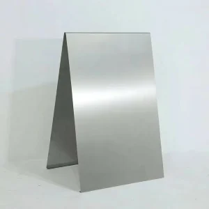 Brushed Stainless Steel A-Frame Sign Double-Sided Outdoor Sidewalk Sandwich Board for Cafe and Restaurant Menu