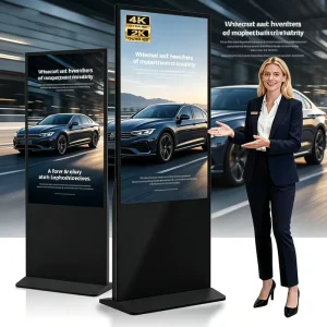 Bulk Inquiry Floor Stand Digital Signage 32 43 55 Inch Smart Display Built in Speaker for Chain Store Pop up Store Offline